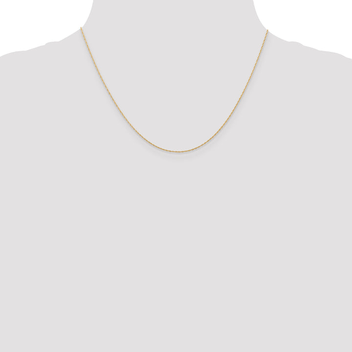 14k  Rose Gold .5 mm Carded Cable Rope Chain