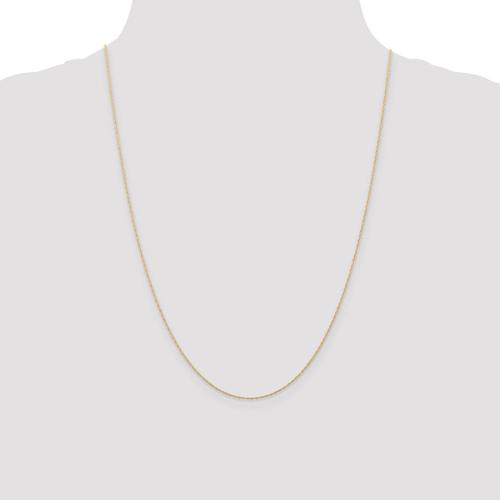 14k  Rose Gold .5 mm Carded Cable Rope Chain