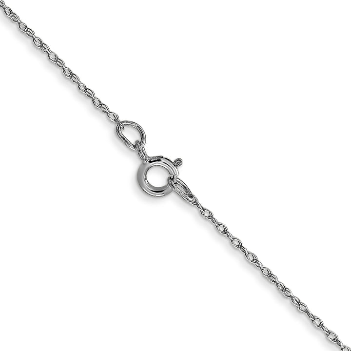 14k White Gold .5 mm Carded Cable Rope Chain
