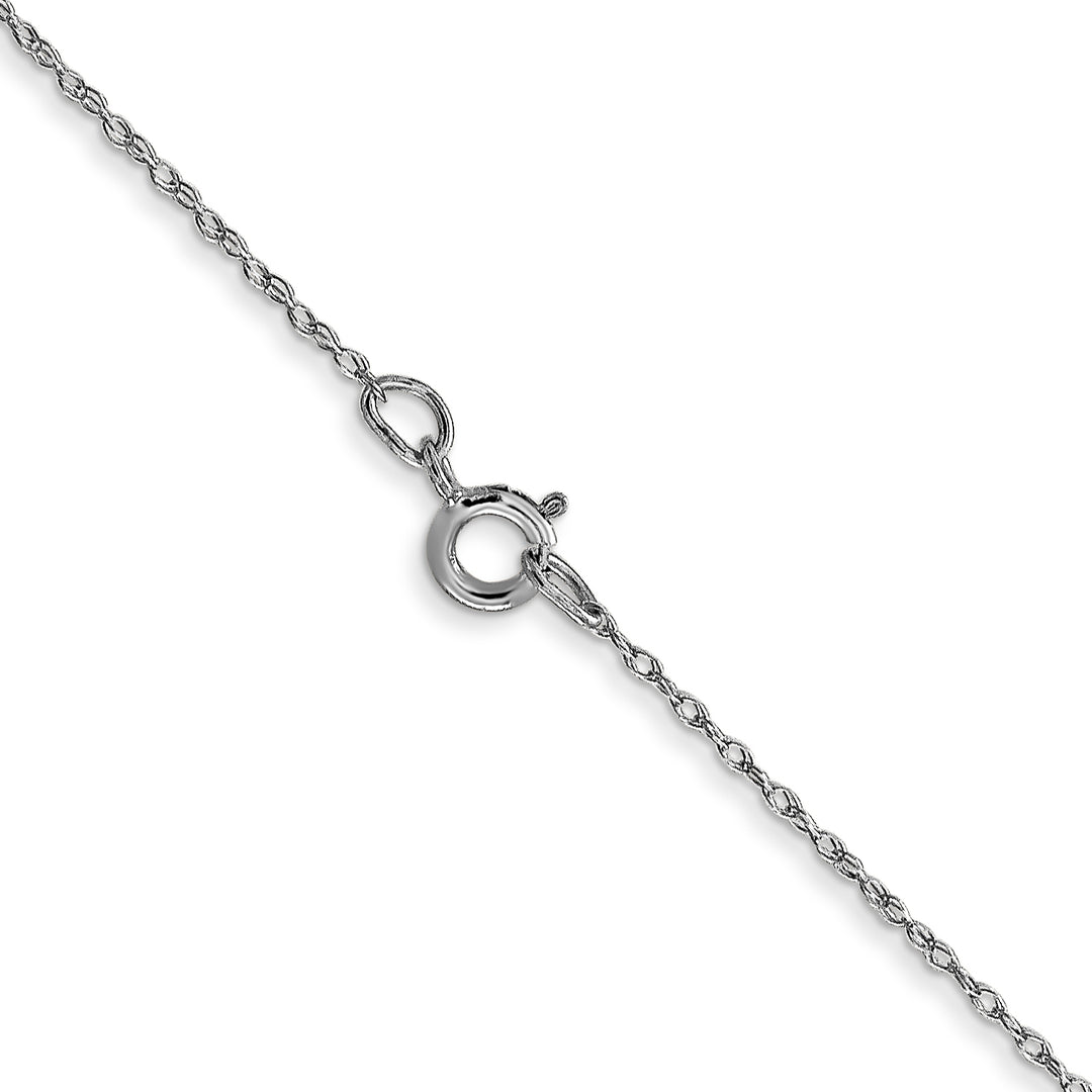 14k White Gold .5 mm Carded Cable Rope Chain