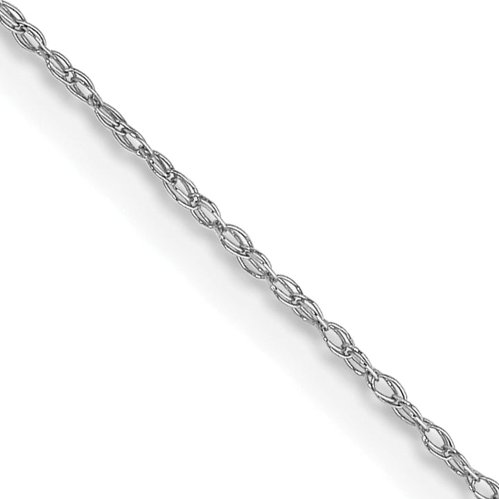 14k White Gold .5 mm Carded Cable Rope Chain