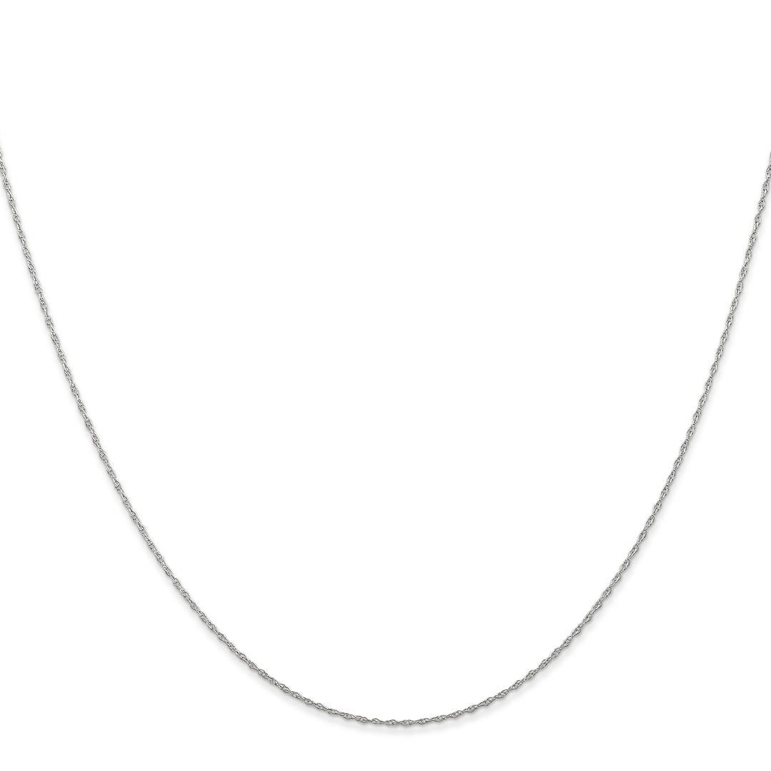 14k White Gold .5 mm Carded Cable Rope Chain