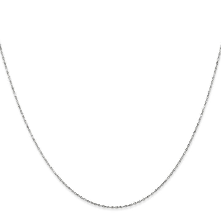 14k White Gold .5 mm Carded Cable Rope Chain