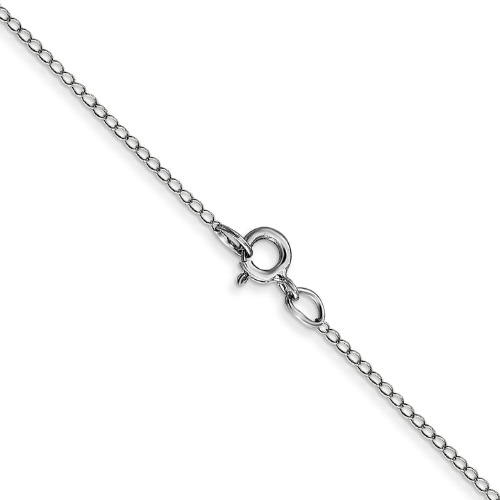 14k White Gold .42mm Gold Carded Curb Chain
