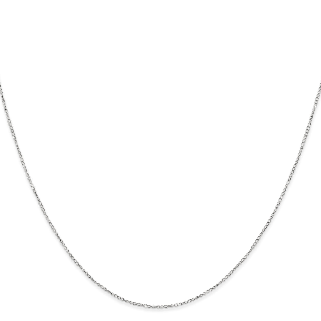14k White Gold .42mm Gold Carded Curb Chain