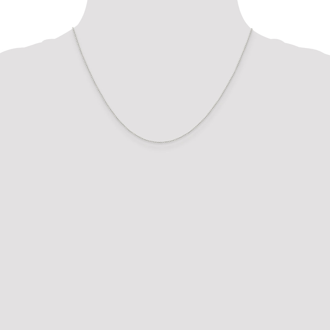 14k White Gold .42mm Gold Carded Curb Chain