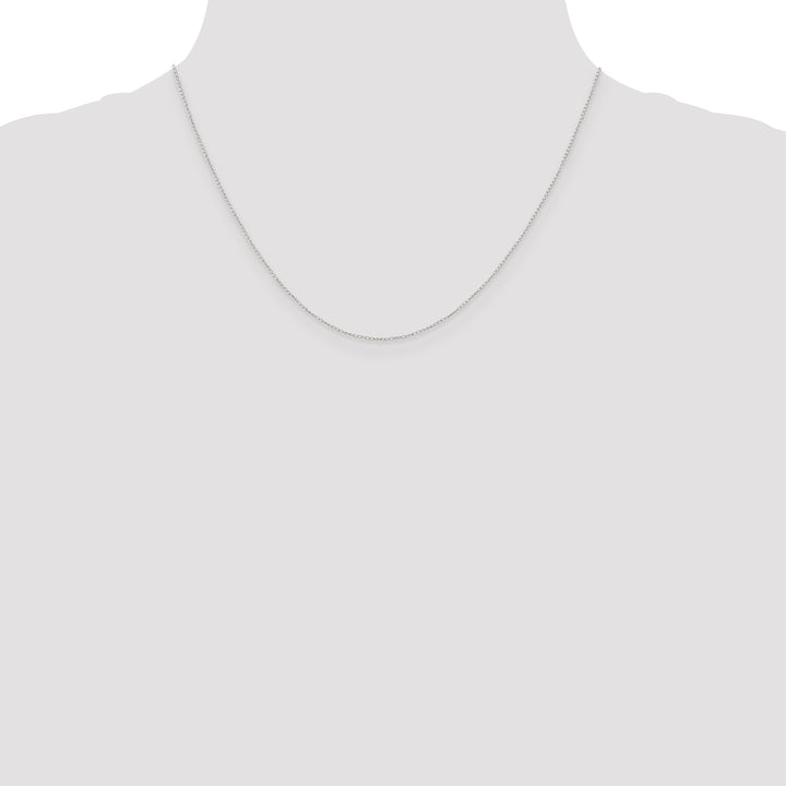 14k White Gold .42mm Gold Carded Curb Chain