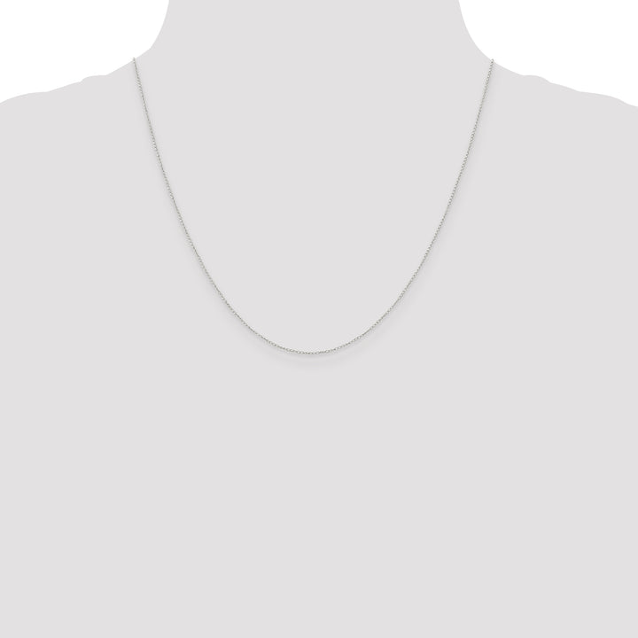 14k White Gold .42mm Gold Carded Curb Chain