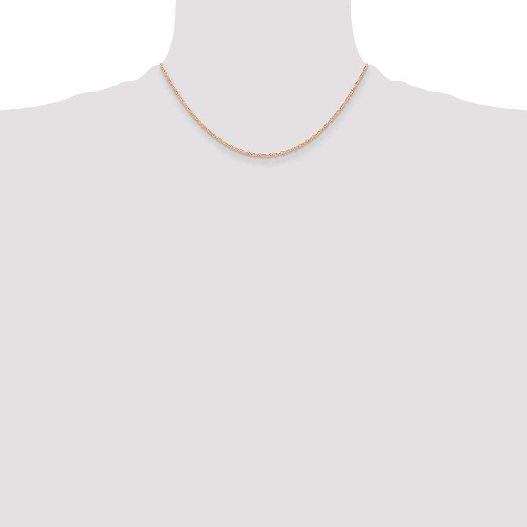 14k  Rose Gold .6 mm Carded Cable Rope Chain