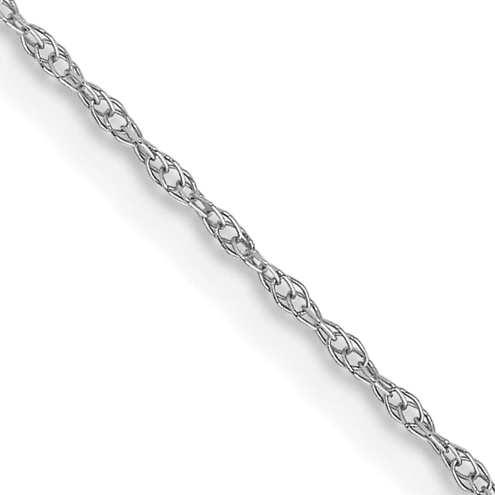 14k White Gold .6 mm Carded Cable Rope Chain