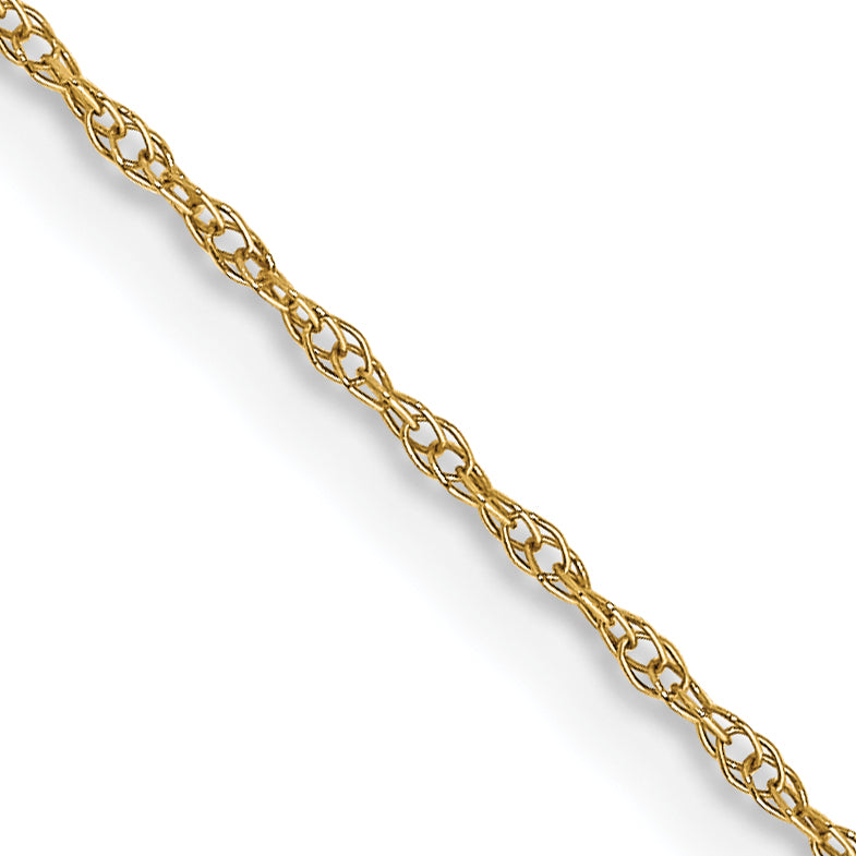 14k .6 mm Carded Cable Rope Chain