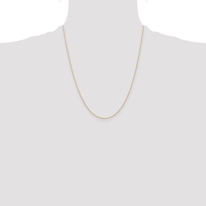 14k .6 mm Carded Cable Rope Chain