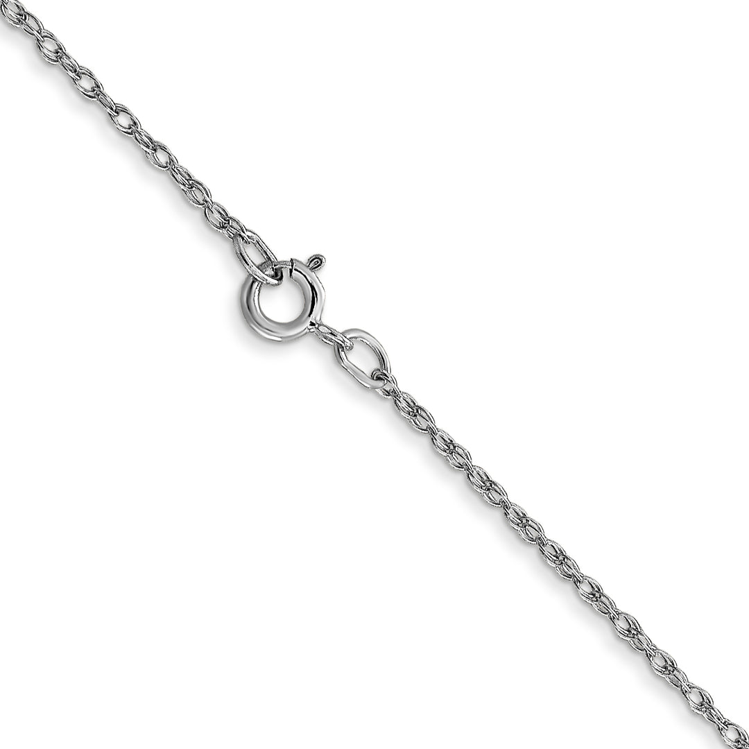 14k White Gold .7 mm Carded Cable Rope Chain