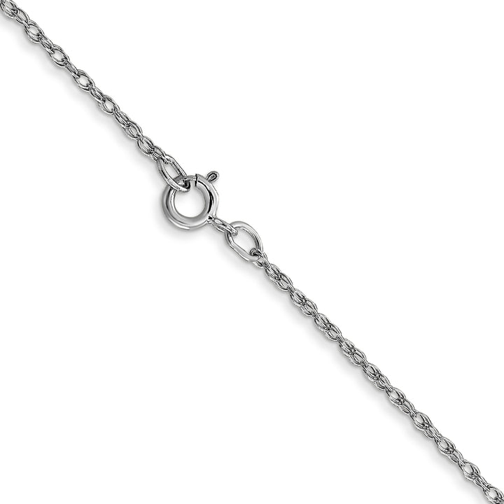 14k White Gold .7 mm Carded Cable Rope Chain