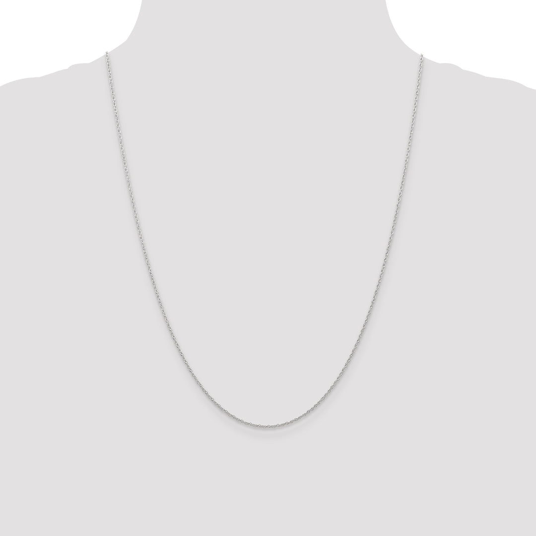 14k White Gold .7 mm Carded Cable Rope Chain