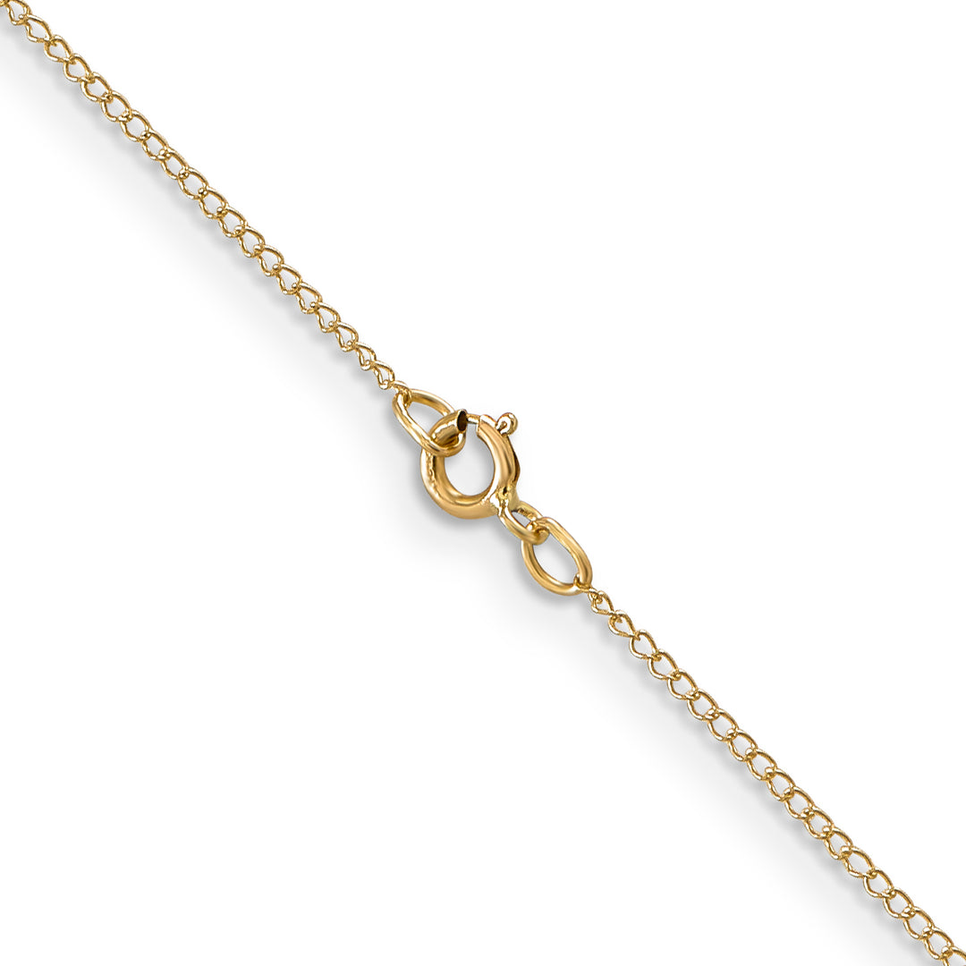 14k .5 mm Carded Curb Chain