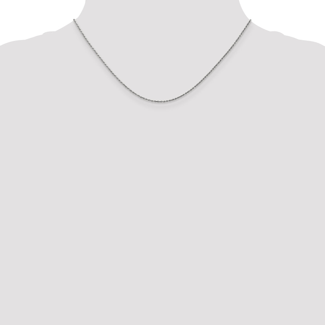 14k White Gold .95 mm Carded Cable Rope Chain