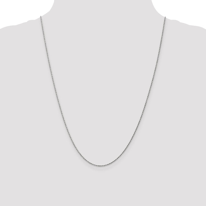 14k White Gold .95 mm Carded Cable Rope Chain