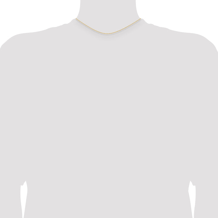 14K 14 inch Carded .95mm Cable Rope with Spring Ring Clasp Chain