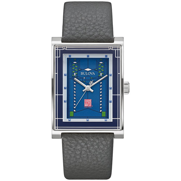 Bulova Stainless Steel Frank Lloyd Wright Mens Watch