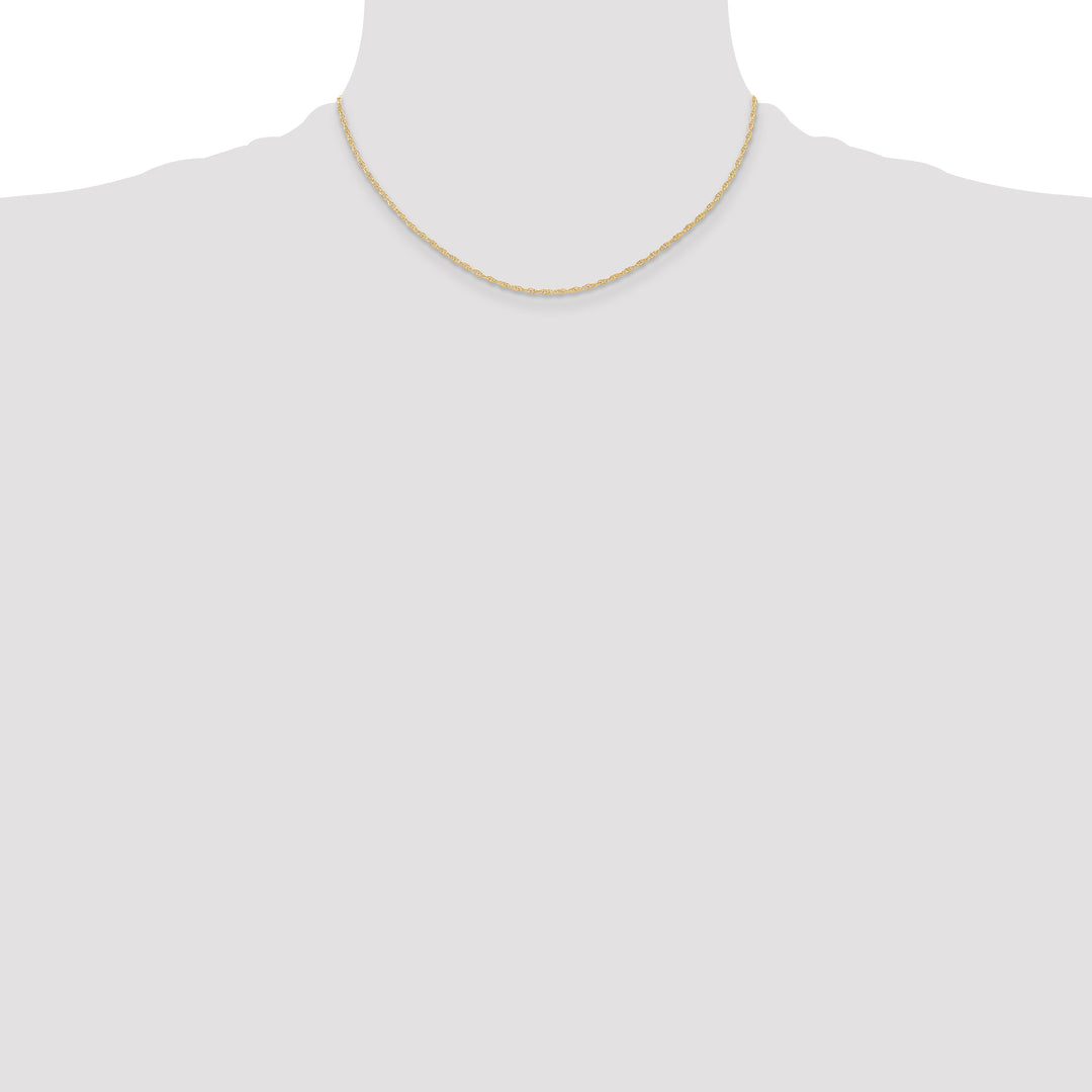 14K 1.15mm Carded Cable Rope Chain