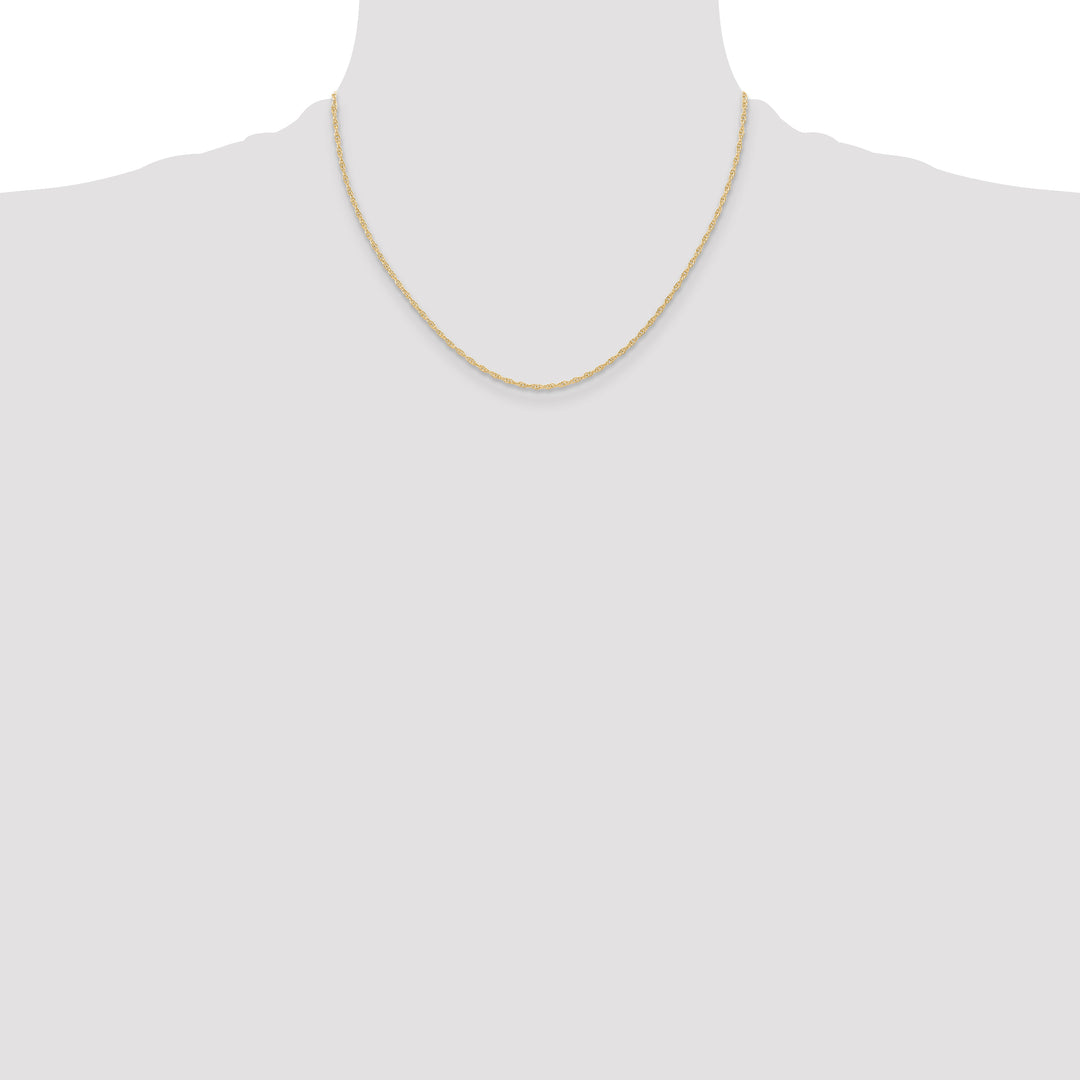 14K 1.15mm Carded Cable Rope Chain
