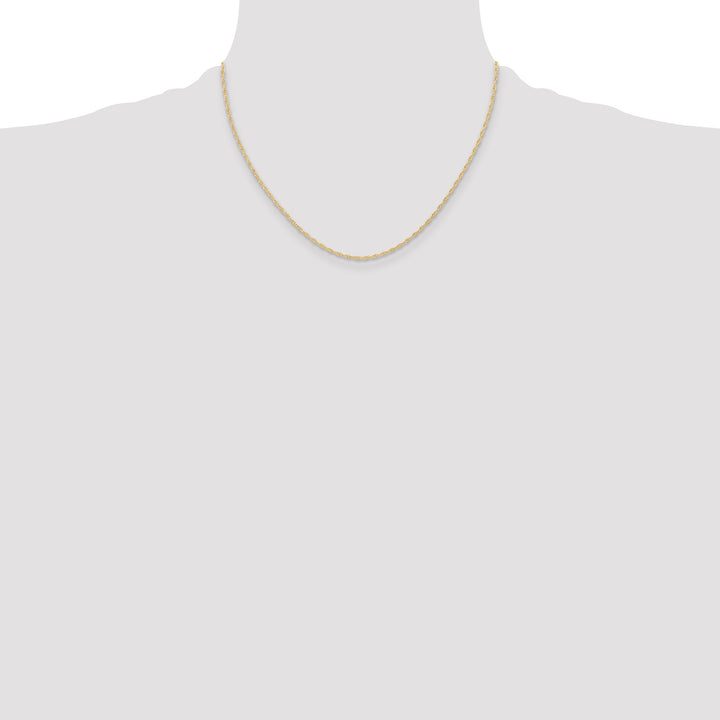14K 1.15mm Carded Cable Rope Chain