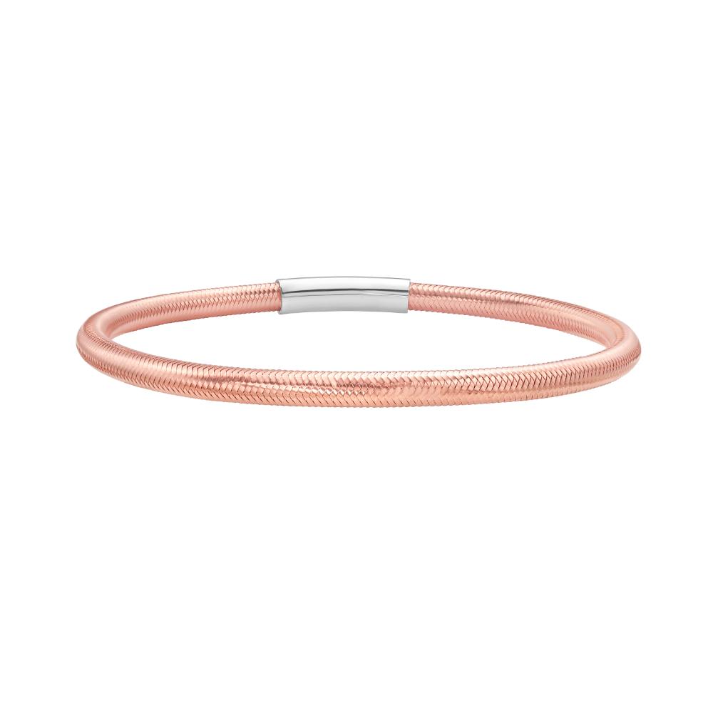 Silver Plated Basketweave Stretch Bangle