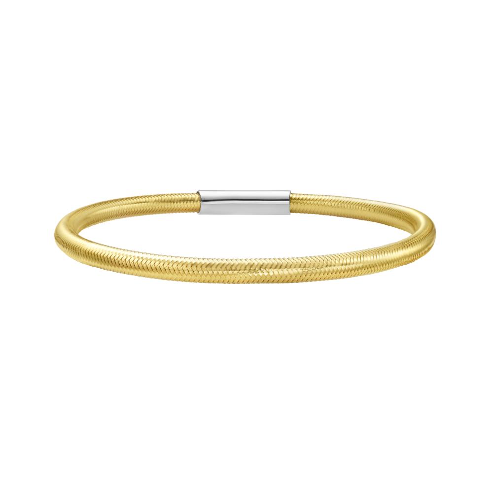 Silver Plated Basketweave Stretch Bangle