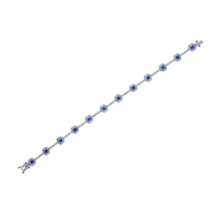 Novell Global - Blue Sapphire and Diamond Bracelet