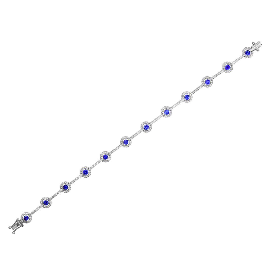 Novell Global - Blue Sapphire and Diamond Bracelet