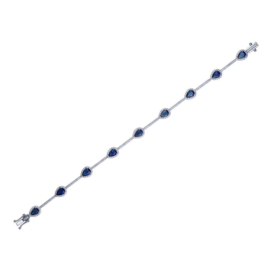 Novell Global - Blue Sapphire and Diamond Bracelet