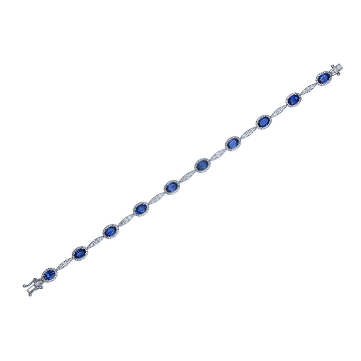 Novell Global - Blue Sapphire and Diamond Bracelet