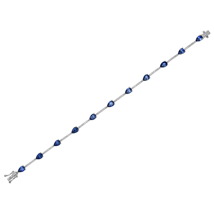 Novell Global - Blue Sapphire and Diamond Bracelet
