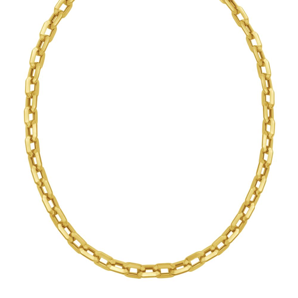14K Faceted Octagonal Link Chain