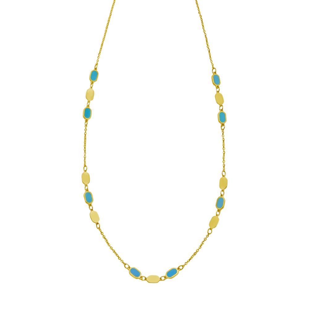 14K Hexagon Turquoise Inlay Links Bracelet