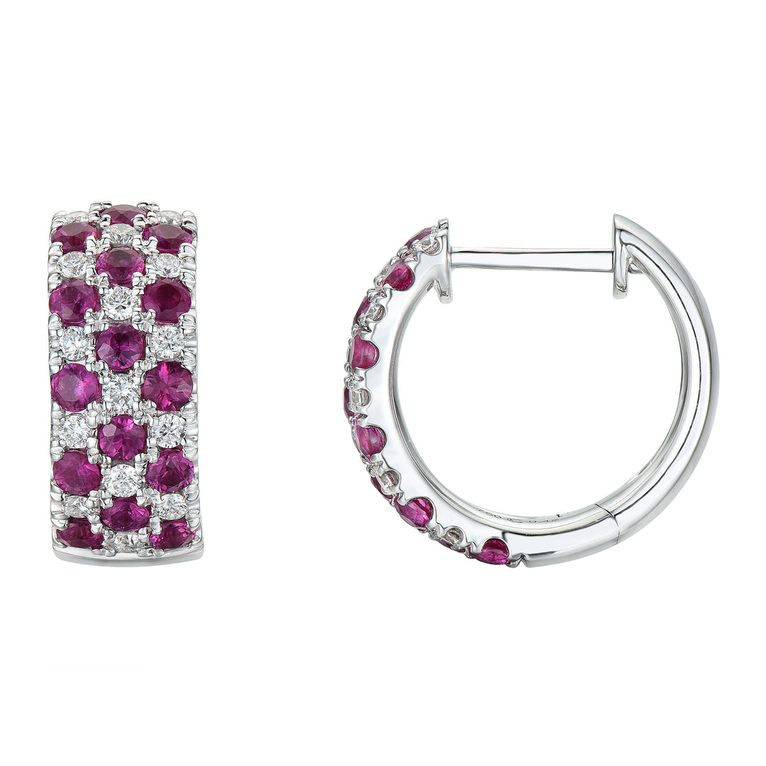 Novell Global - Earrings with Diamonds and Rubies