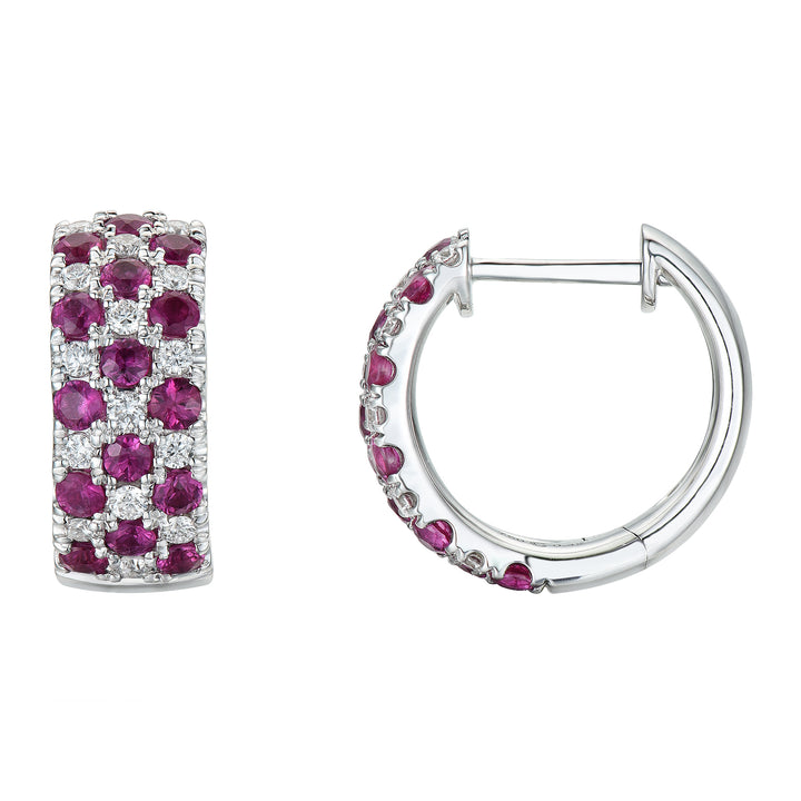 Novell Global - Earrings with Diamonds and Rubies