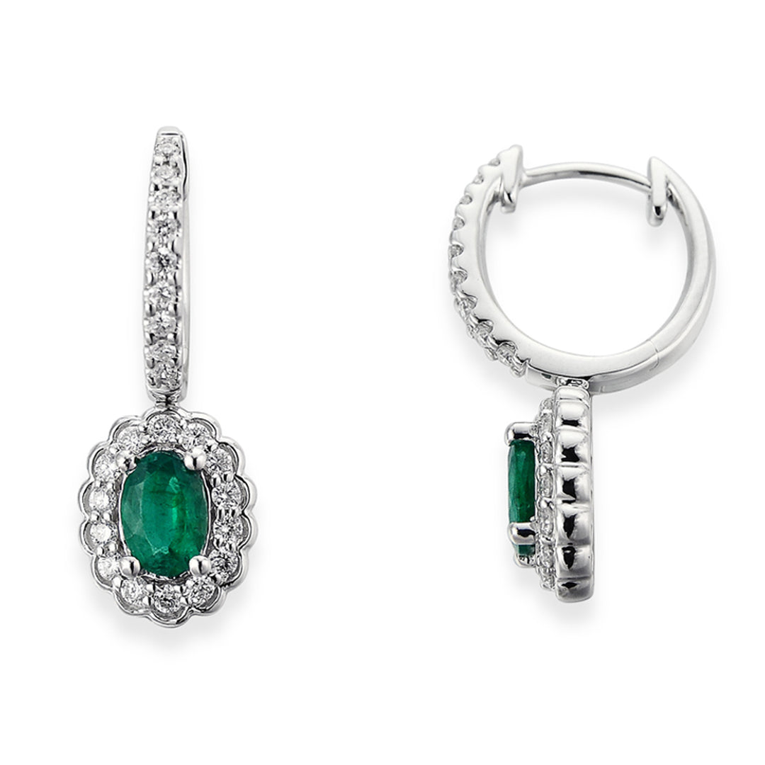 Novell Global - Earrings with Diamonds and Emeralds
