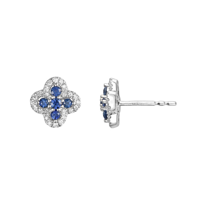 Novell Global - Earrings with Diamonds and Blue Sapphires