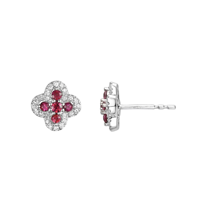 Novell Global - Earrings with Diamonds and Rubies