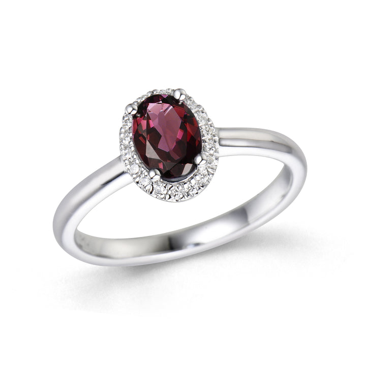 Novell Global - Ruby and Diamond Engagement Ring (Semi-mount)