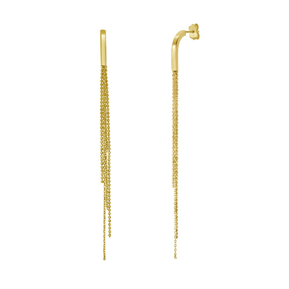 14K Multi-Chain Drop Earrings