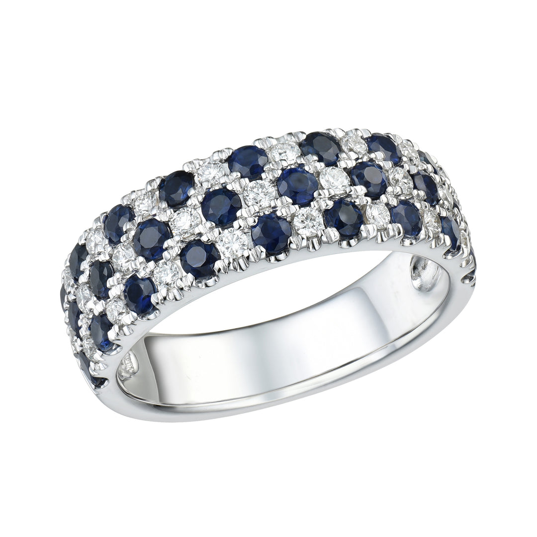Novell Global - Blue Sapphire and Diamond Ring