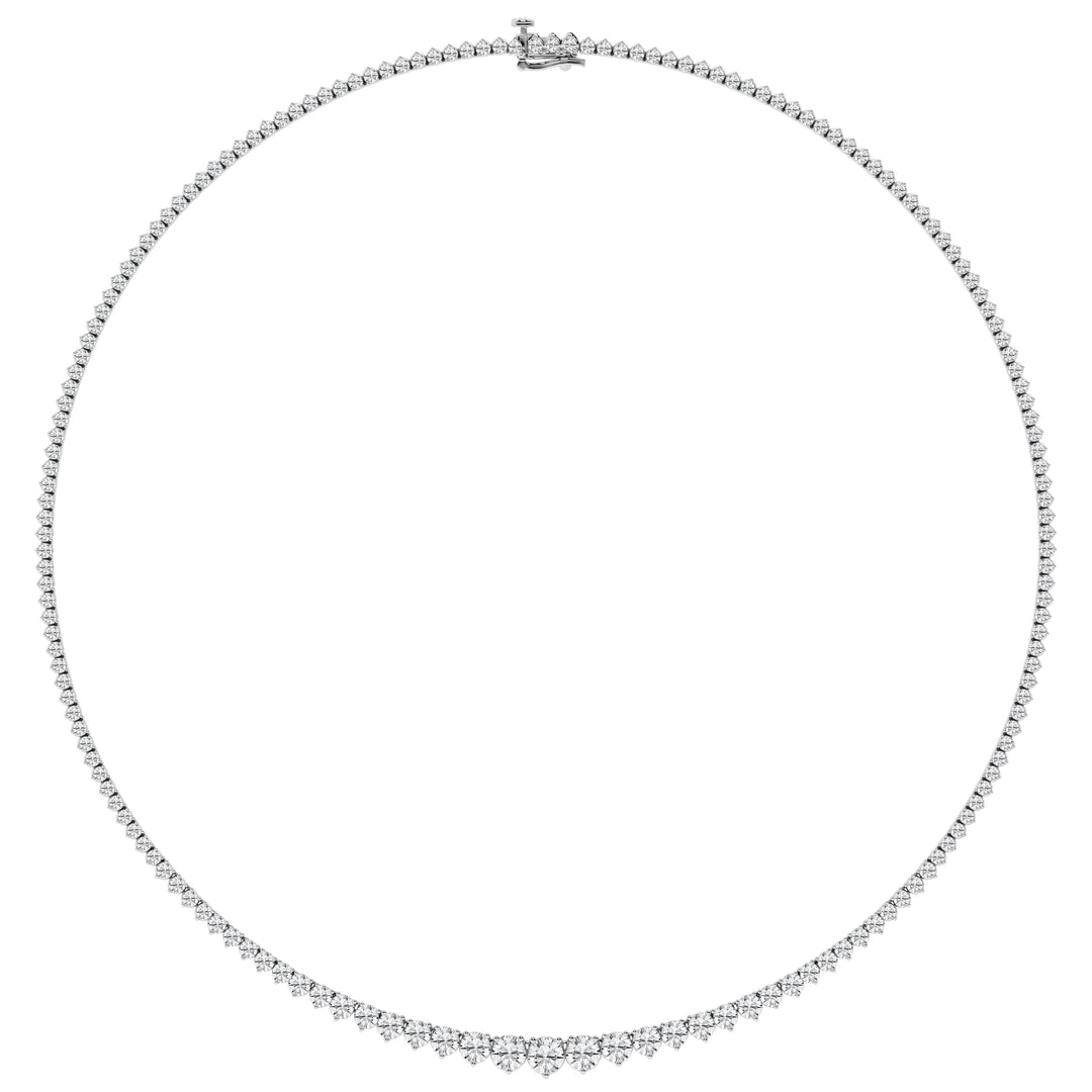 14K White Gold Lab Diamond Rivera Pendant Necklace