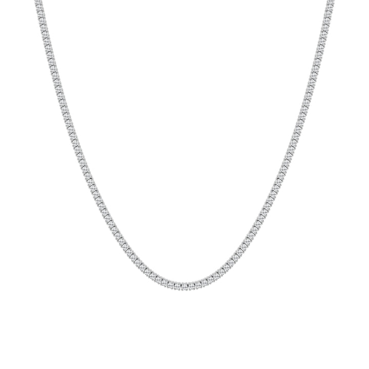 14K White Gold 7ct Lab Diamond Tennis Necklace