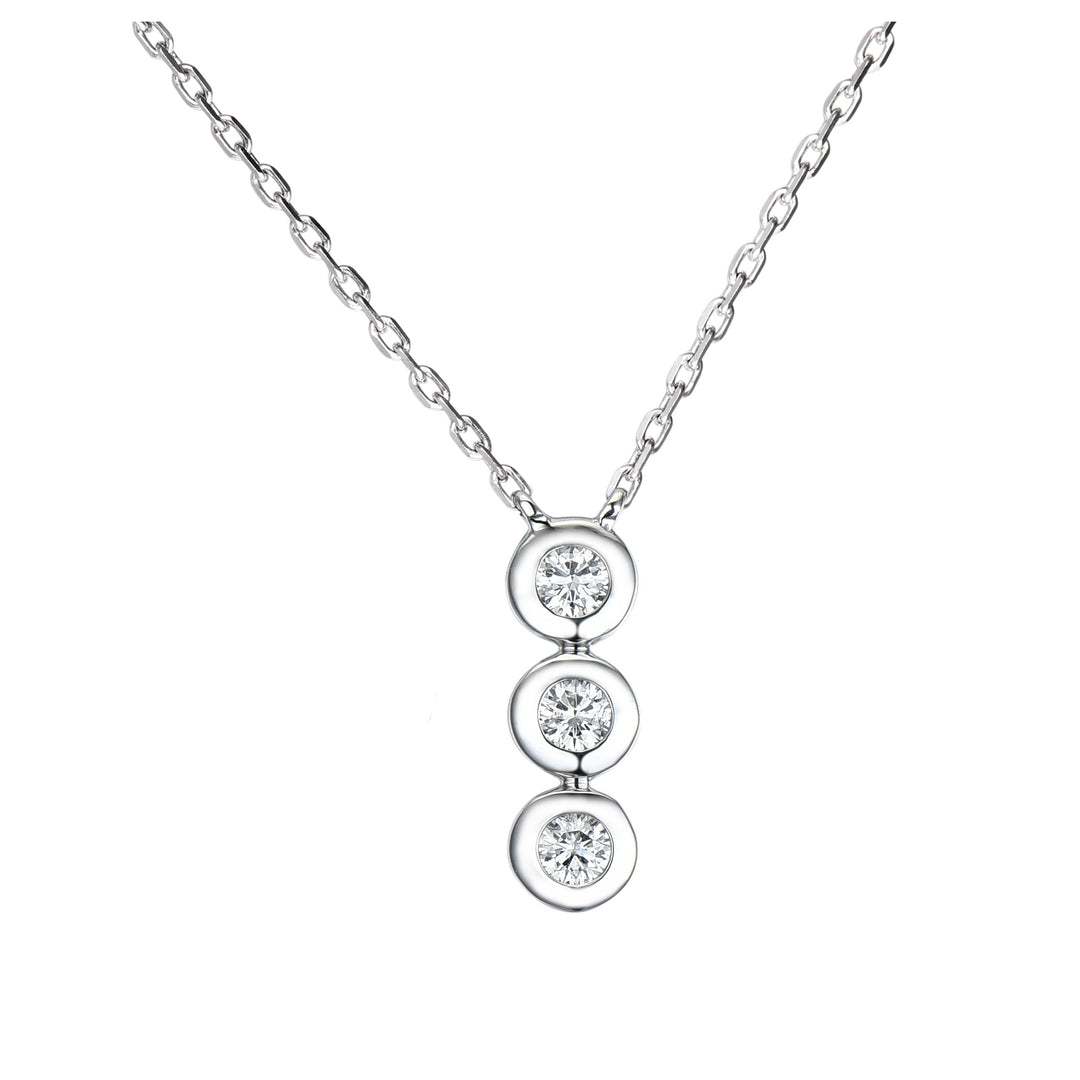 Novell Global - Diamond Necklace with Marquis (0.10CTW)
