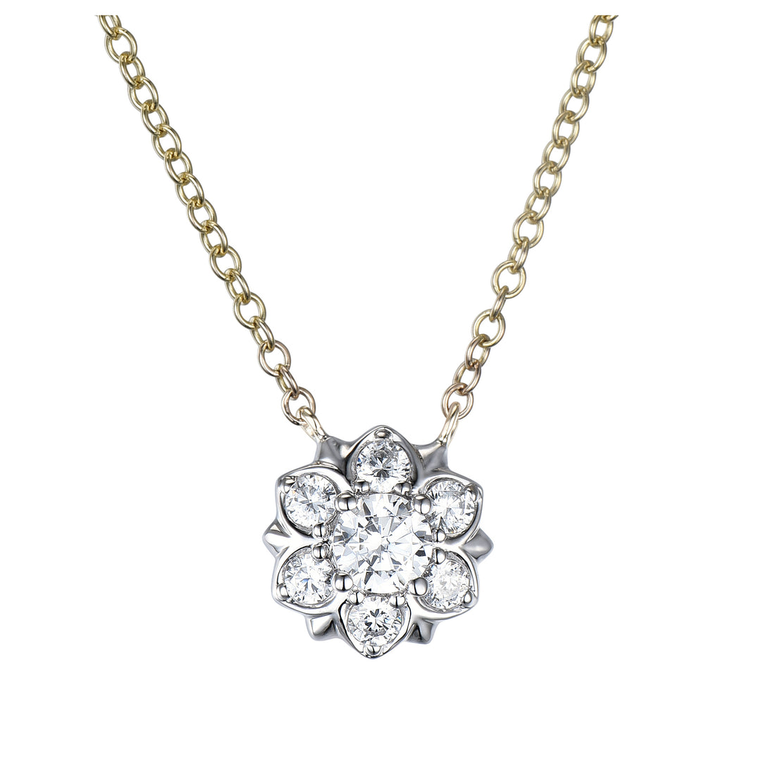 Novell Global - Diamond Pendant with Baguette and Princess Cut (0.25CTW)