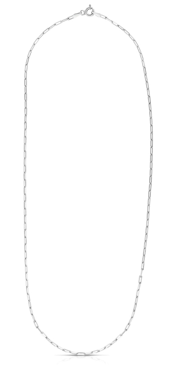 Silver 1.8mm Paperclip Chain