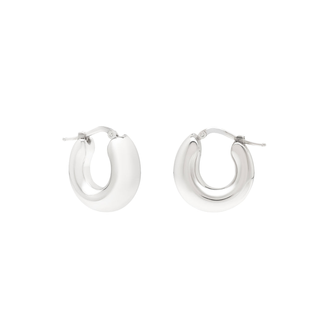 Silver Small Graduated Hoops